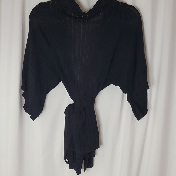 NWOT DOLCE VITA WOMENS WRAP SWEATER IN BLACK SIZE SMALL - Picture 4 of 6